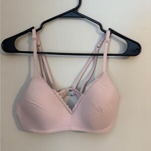 Aerie Blush Lace Detail Bra